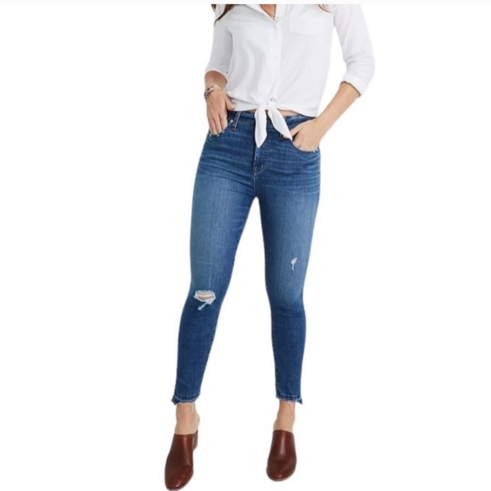 Madewell Curvy High-Rise Skinny Step Hem Blue Jeans Size 27